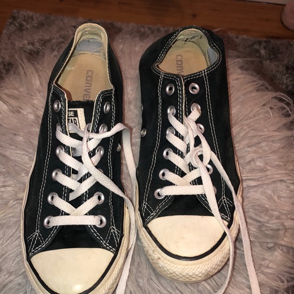 plain black converse shoes